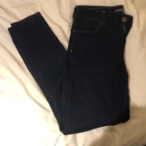 AE high rise dark wash jeans